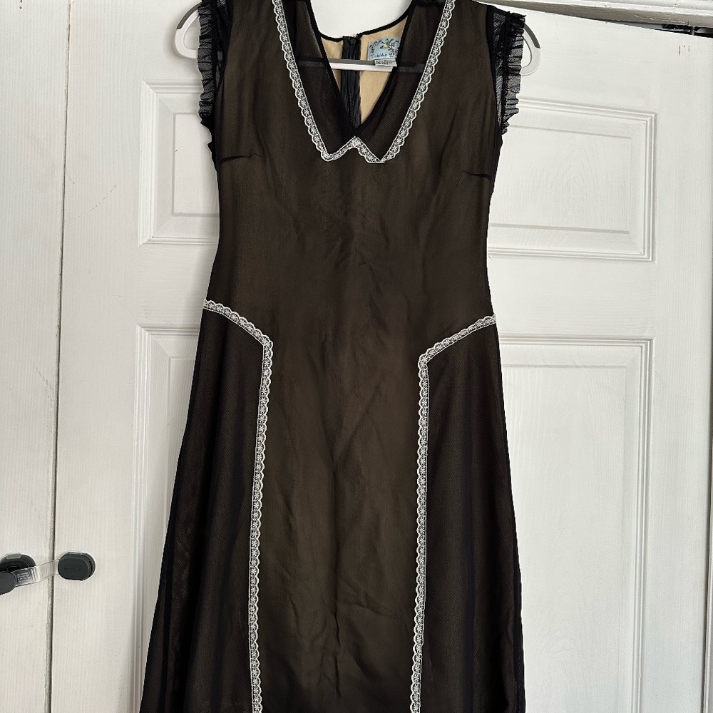 Tabitha for Anthropologie Silk and Lace Dress